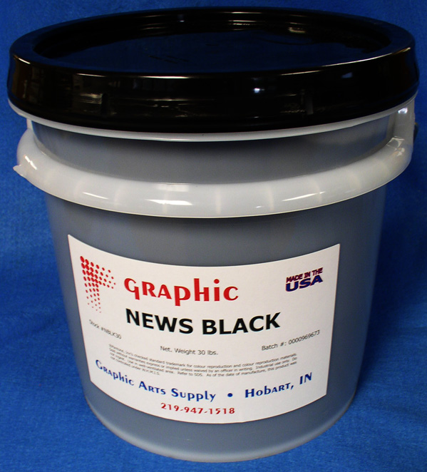 (image for) NBLK30 NEWS BLACK OFFSET INK 30 LBS.